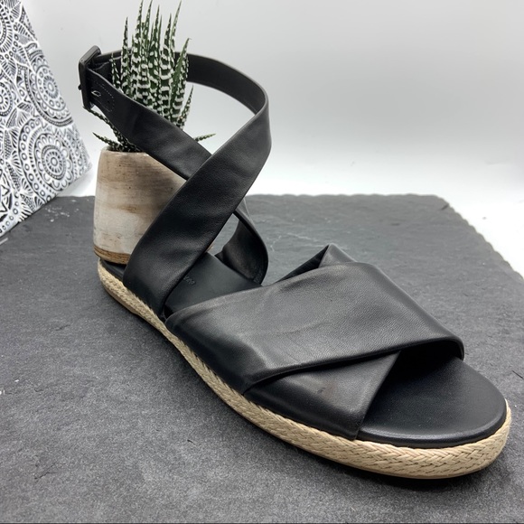 Diane Von Furstenberg Shoes - Diane von Furstenberg Iona Black Leather Sandals